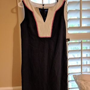 NWT Kensie navy blue linen blend shift dress